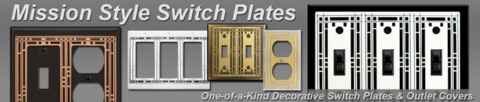 Mission Style Switch Plates & Outlet Covers Made in USA in 100 Sizes - Decorative Mission Switch Plates
