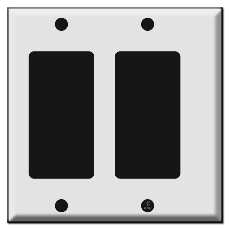 Half narrow 2 rocker switch plate