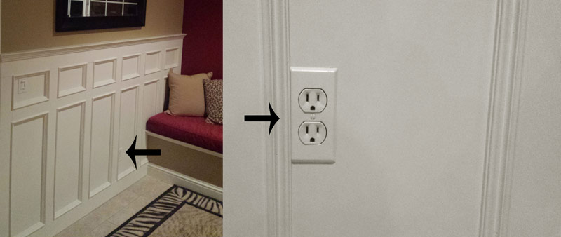 Thinner Outlet Cover for Board and Batten Wainscotting
