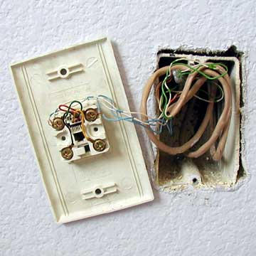 Telephone Jack Installation Instructions & Photo Guide phone jack wiring end 