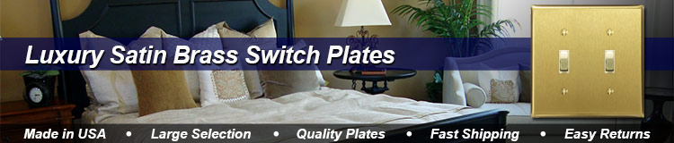 Satin Brass Switch Plates - Brushed Brass Light Switch Covers in 60 Sizes Satin Brass Switch Plates - Brushed Brass Light Switch Covers in 60 Sizes