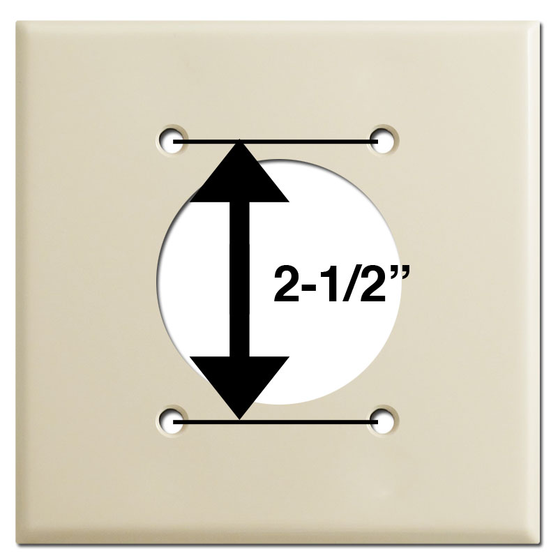 Screw placement on 2-gang dryer or range power outlet cover