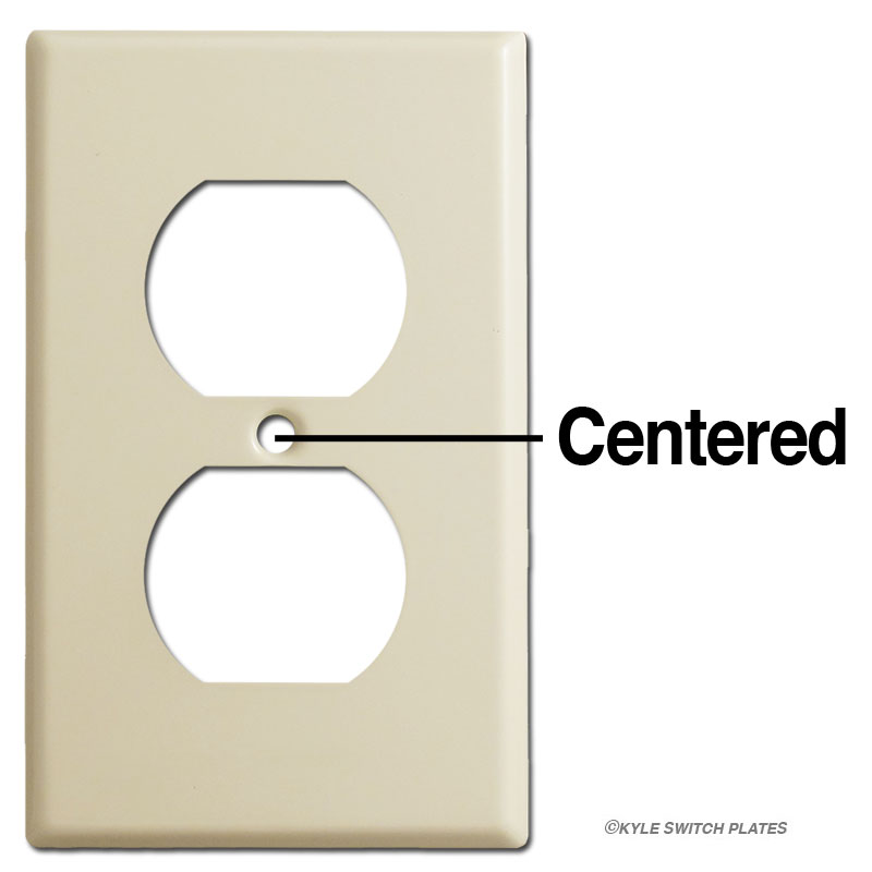 Center mount screw placement on duplex switchplate
