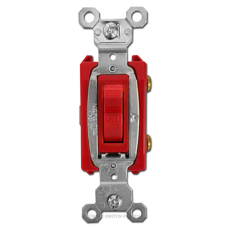 Red Toggle Switches 20A Kyle Switch Plates