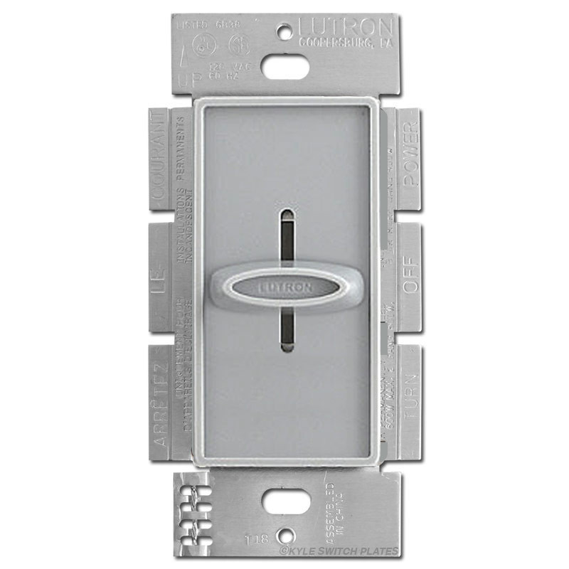 Grey 600 Watt Lutron Skylark Slide Dimmers