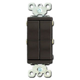 Stacked Rocker Switches Single Pole or 3-Way - Brown leviton 1755 wiring diagram 