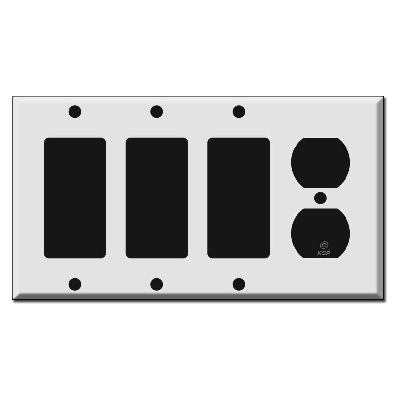 3 GFCI Decora Rocker 1 Duplex Outlet Switch Plate Covers