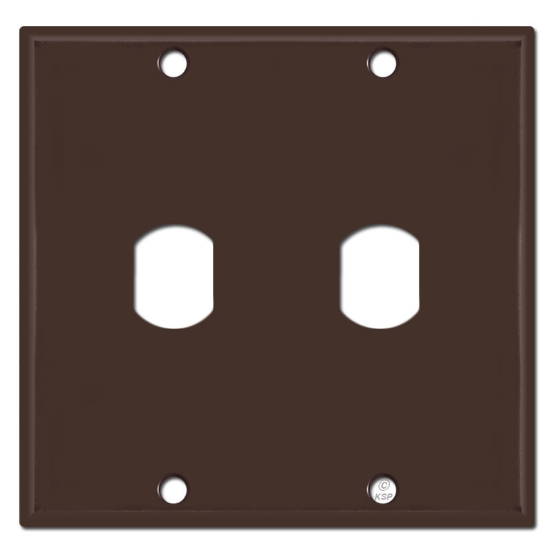 2 Gang Vertical Single Despard Light Switch Cover Brown