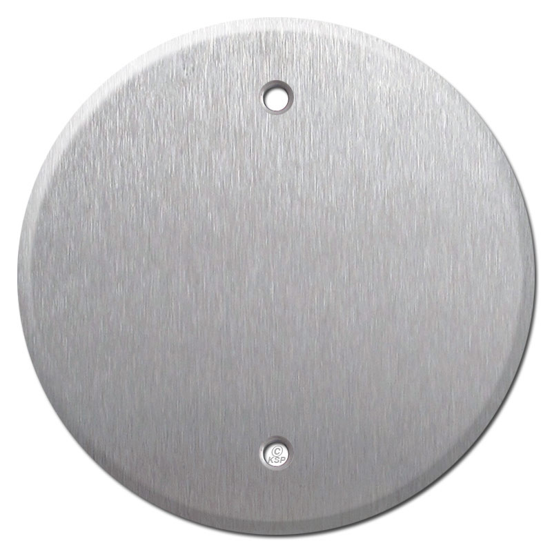 Round Blank Ceiling Outlet Covers For 4 Box Satin Stainless Steel