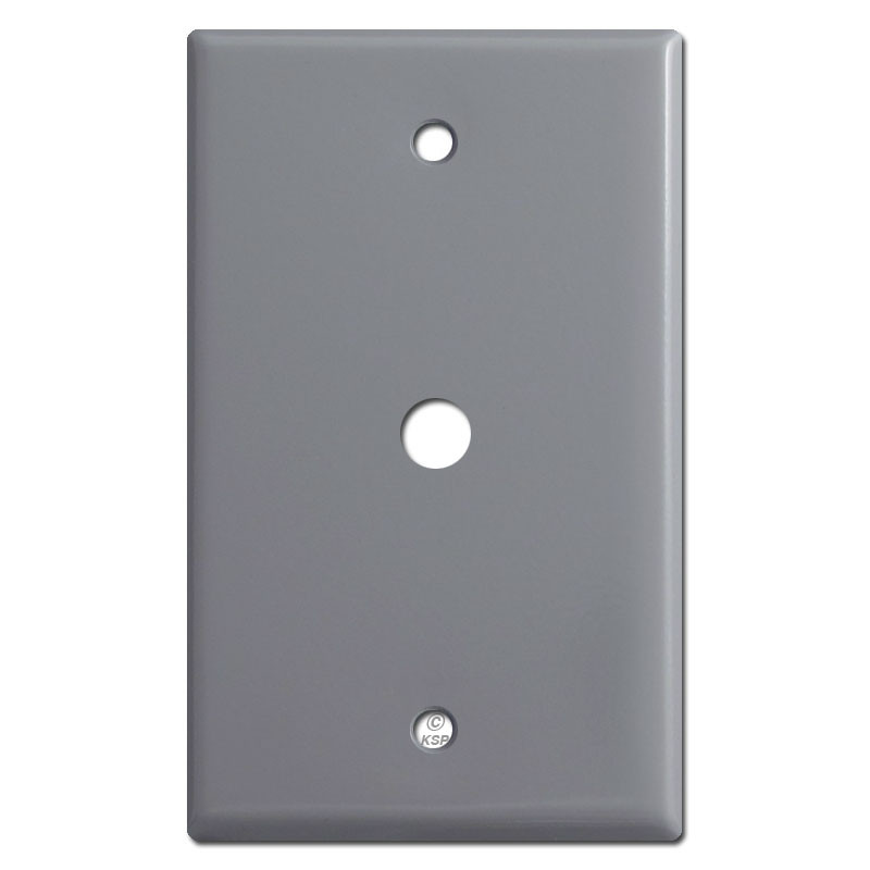 Coax Cable Outlet Wall Plates with 3/8'' Opening Grey Coax Cable Outlet Wall Plates with 3/8'' Opening Grey