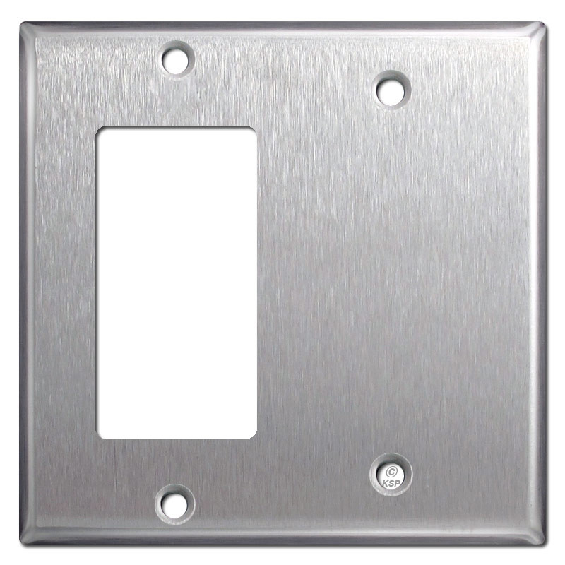 1 Rocker 1 Blank Light Switch Plates Spec Grade Stainless Steel