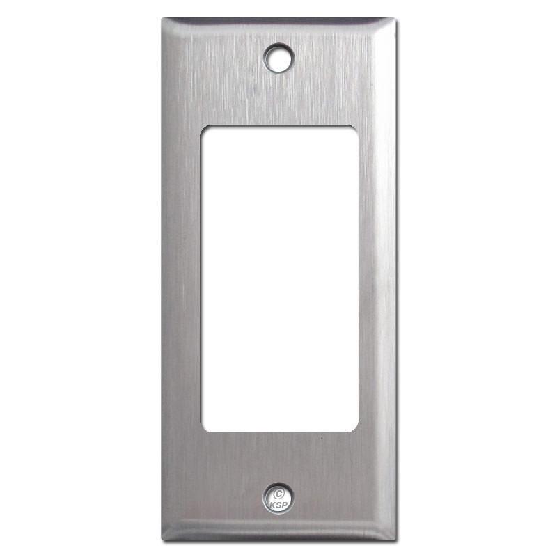 2'' Narrow GFI Decora Rocker Wall Plate Satin Stainless Steel