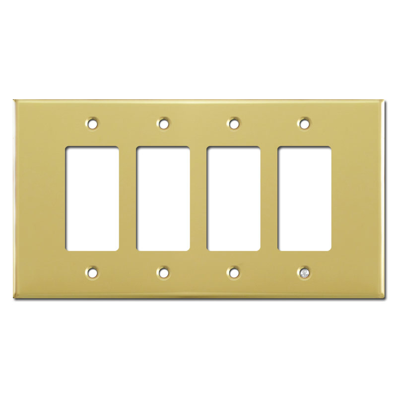 Four Gang 302-4-W Wall Plate White Blank Decora