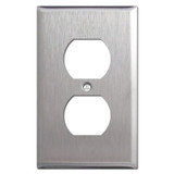 1 Duplex Receptacle Cover Plate - Spec Grade Stainless Steel