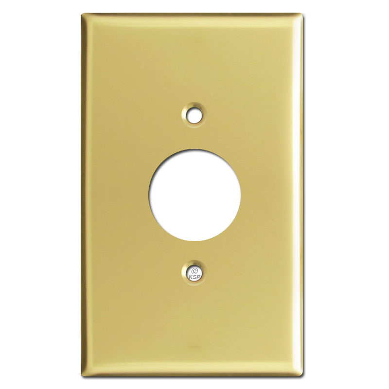 Jumbo Single Plug Wall Plates Polished Brass Kyle Switch Plates