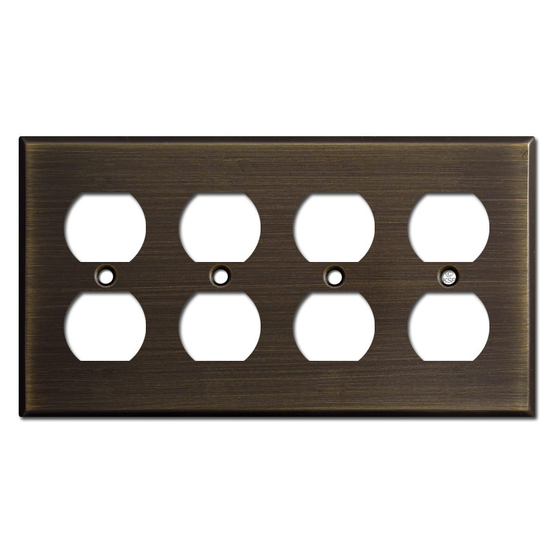 4 Outlet Faceplates Oil Rubbed Bronze Kyle Switch Plates
