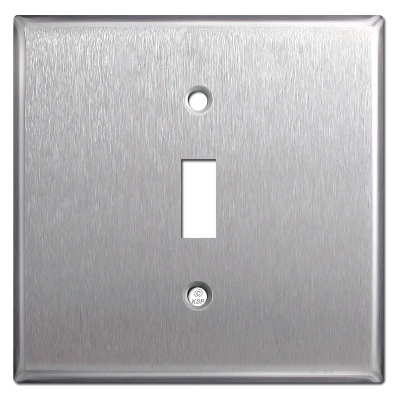 extra wide single toggle switch plates satin stainless steel extra wide light switch cover