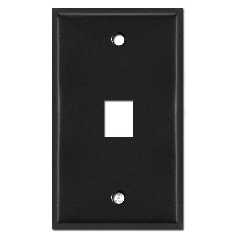 Single Phone Jack Wall Covers Black Kyle Switch Plates