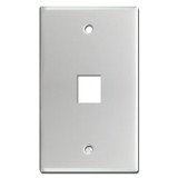 1 Telephone Jack Wall Cover Plate - Satin Brass