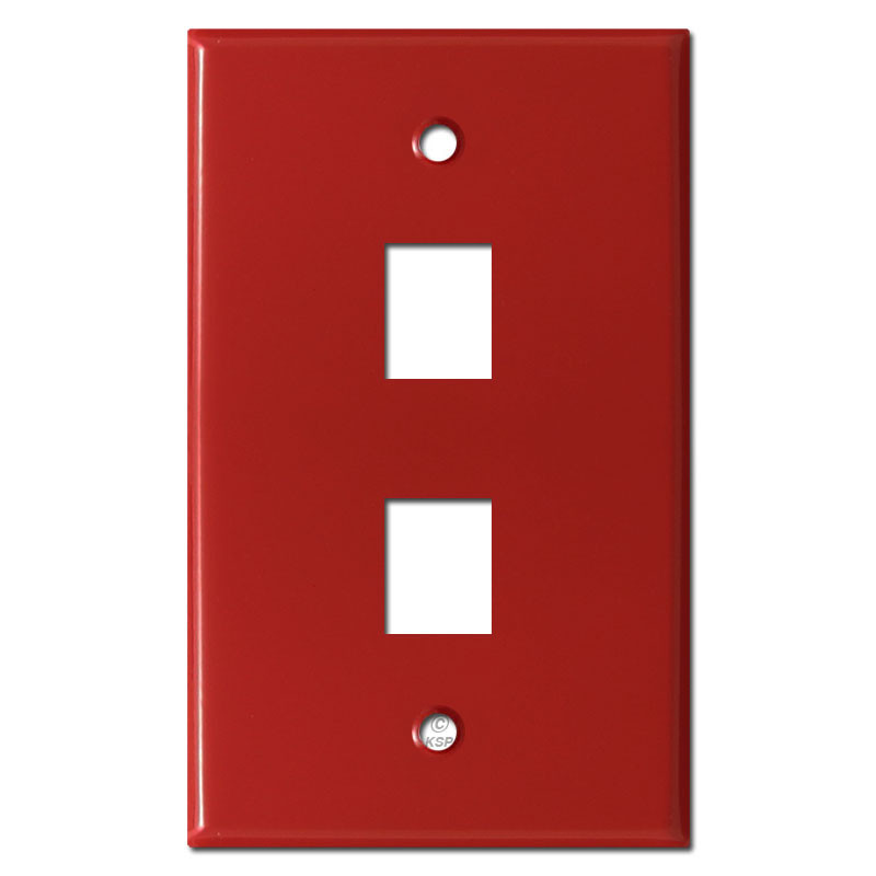 Double Phone Jack Wall Covers Red Kyle Switch Plates