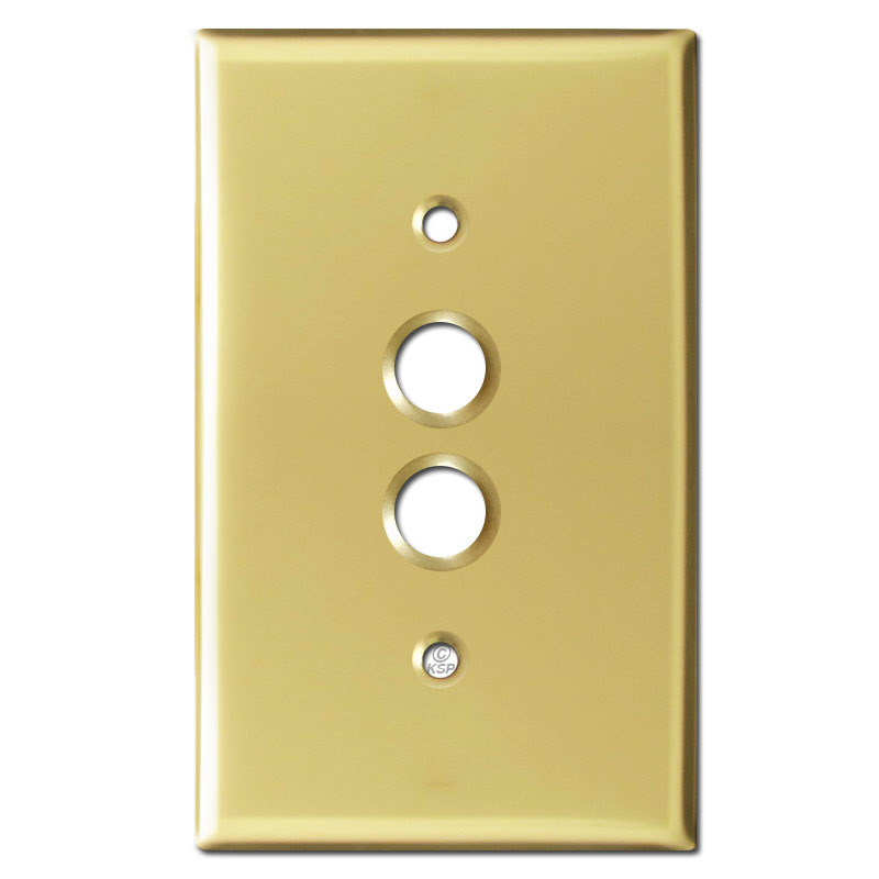 One Push Button Wall Switch Plates Polished Brass