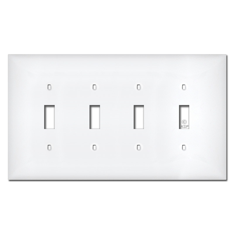 Midway 4 Gang Toggle Plastic Light Switch Plates