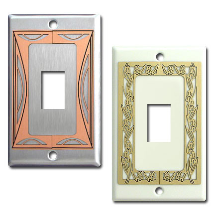 Decorative Older 1 Ge Vertical Low Voltage Switch Plate