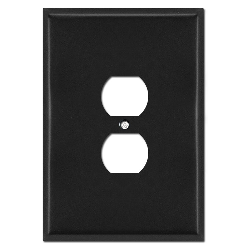Super Large 6.38'' High Jumbo Receptacle Outlet Cover Black