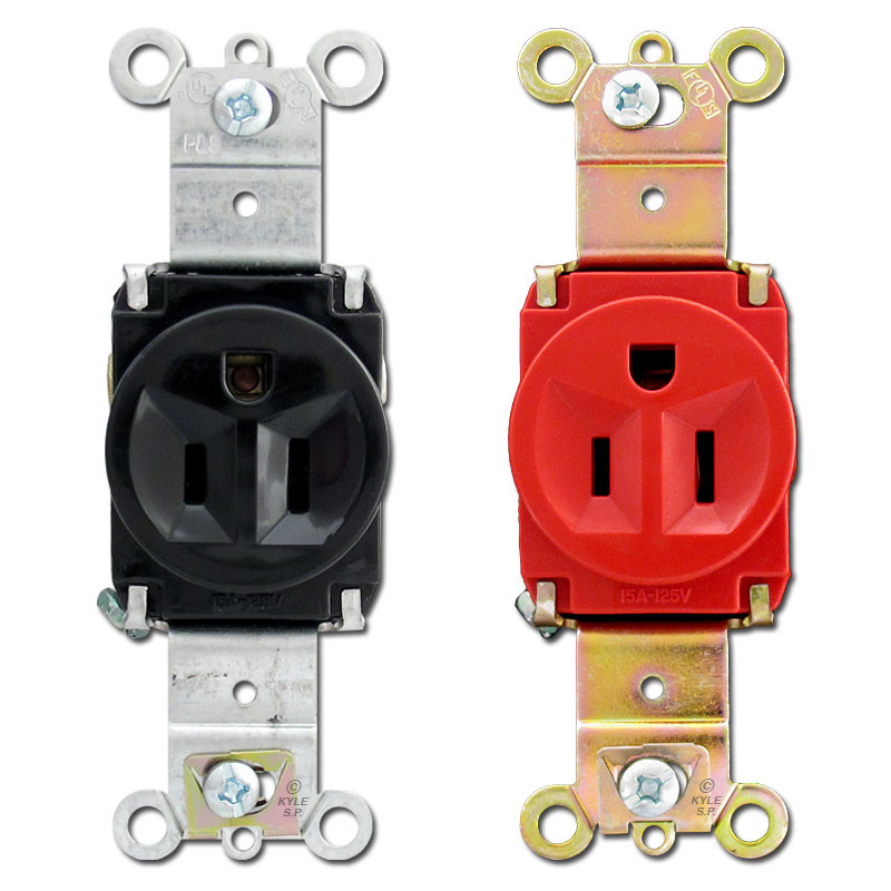15A Single Round Outlet Receptacles Pass & Seymour 5261