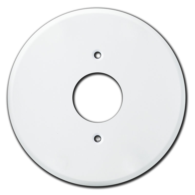 Circular Receptacle Cover Plate for 1.375'' Round Outlet White