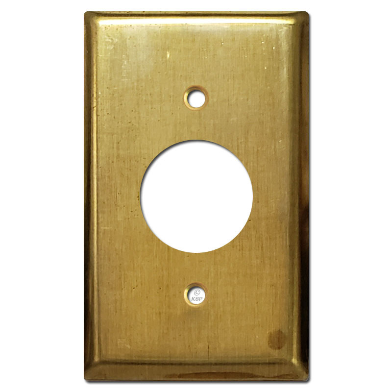 Vintage Bryant Brass Electrical Plate 3 Gang Switch Plate With Outlet Cover NOS