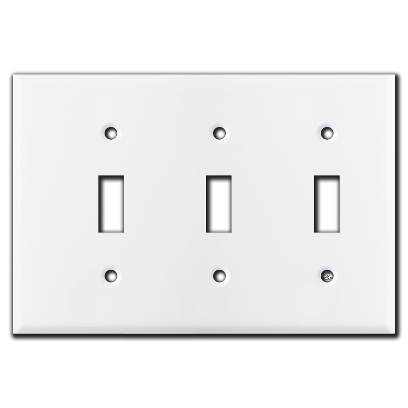 half narrow 3 toggle switch plate cover white extra wide light switch cover