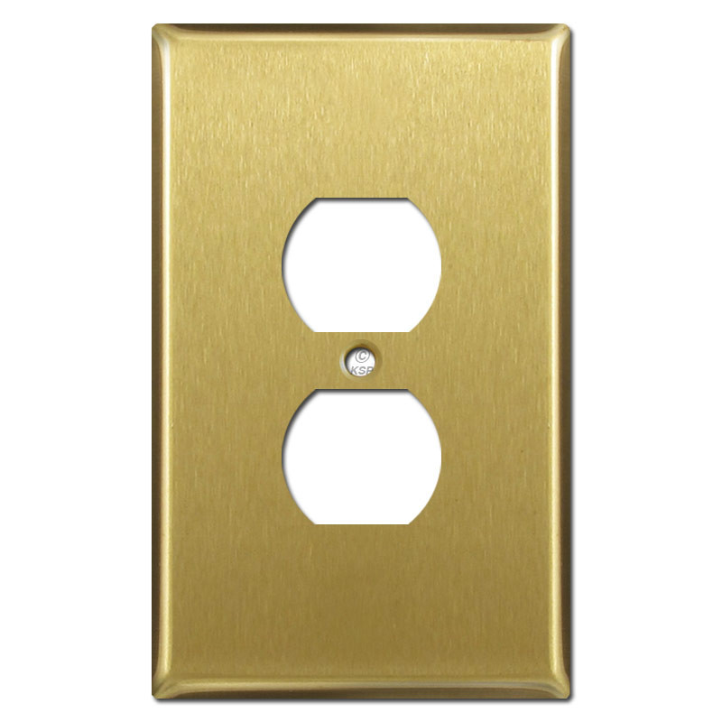 Jumbo Electrical Outlet Covers Satin Brass Kyle Switch Plates