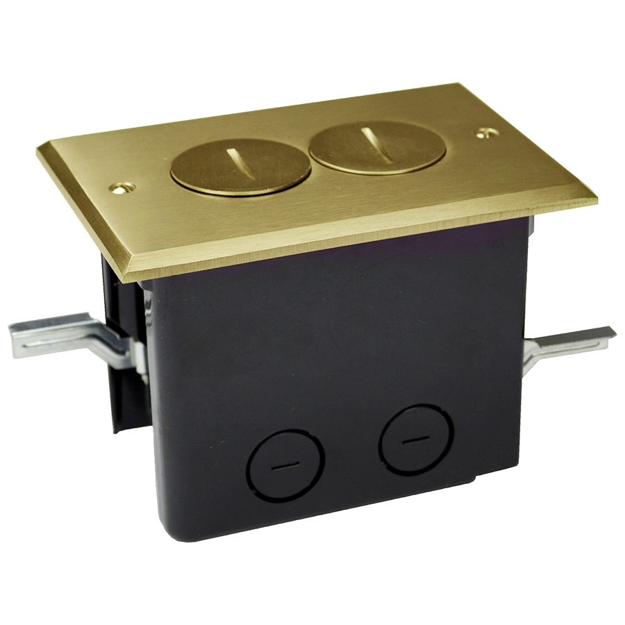 Electrical Floor Boxes Brass Cover Duplex Outlet Tamper Resistant