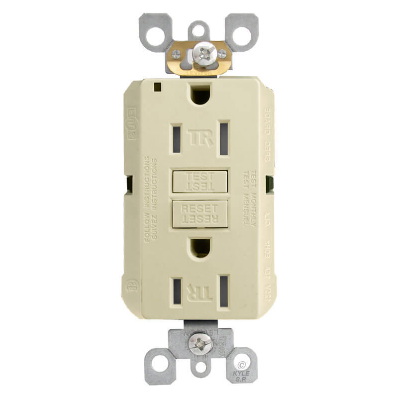 Decora GFCI Electrical Outlet 15A Tamper Resistant Ivory