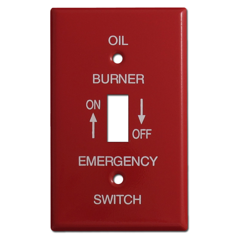 Red Single Toggle Emergency Oil Burner Switch Plate Covers ul wiring diagram 