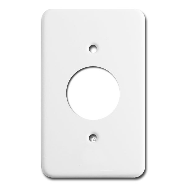 Extra Deep Single Round Electrical Outlet Cover White