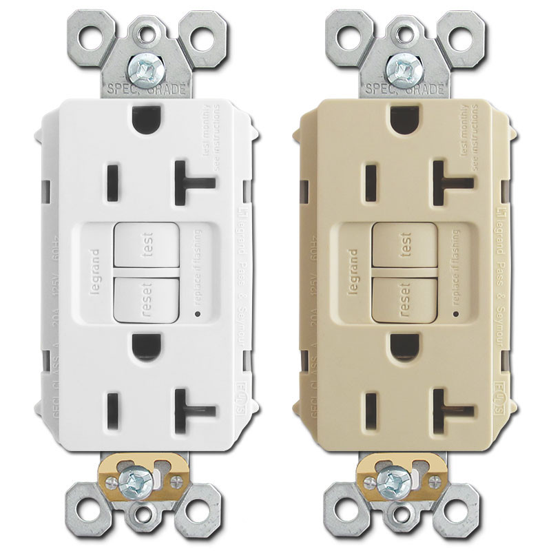 GFCI Electrical Outlet Plugs 20A Self Test P&S 2097