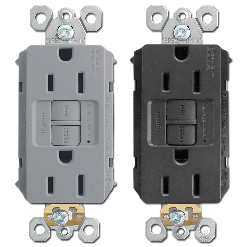 GFCI Receptacle 15A Self Test P&S Kyle Switch Plates