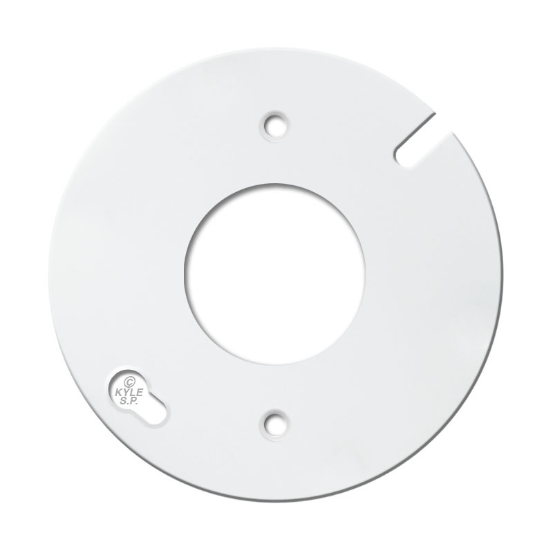 White 3 5 Round Single Outlet Cover Plate Kyle Switch Plates