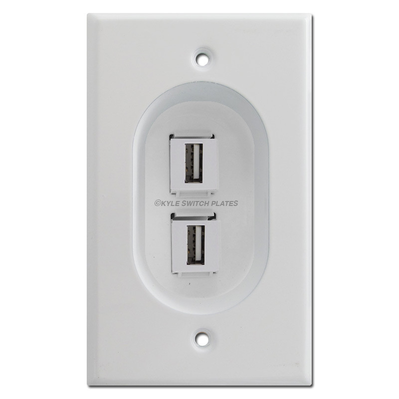 White Electrical Outlet Covers Fair Recessed 2Port Usb Outlet Cover Wall Plate Feedthrough Jacks 2017 White Electrical Outlet Covers Brilliant Recessed 2Port Usb Outlet Cover Wall Plate Feedthrough Jacks Inspiration