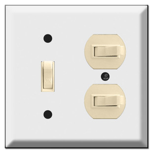 Deep Vertical & Horizontal 3 Toggle Switch Plate Covers