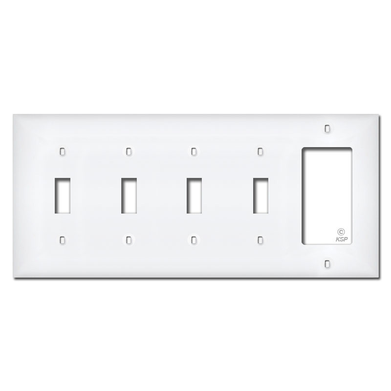 Decorative Wall Plate Covers white plastic 4 toggle 1 decor wall plate covers | kyle switch plates Decorative Wall Plate Covers white plastic 4 toggle 1 decor wall plate covers | kyle switch plates