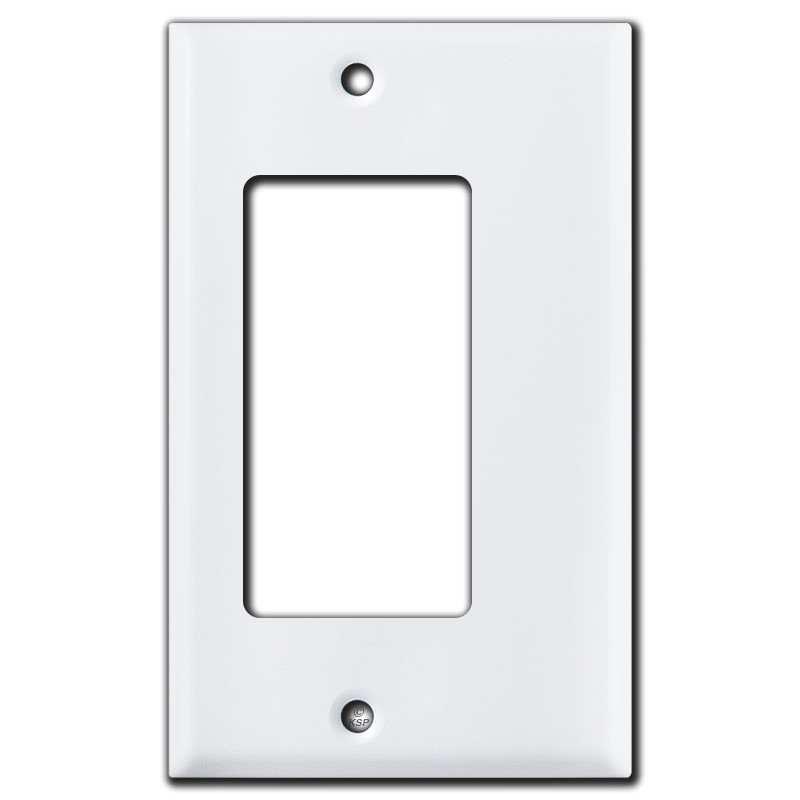 1/4 Inch Offset Narrow Rocker GFCI Outlet Wall Plate White