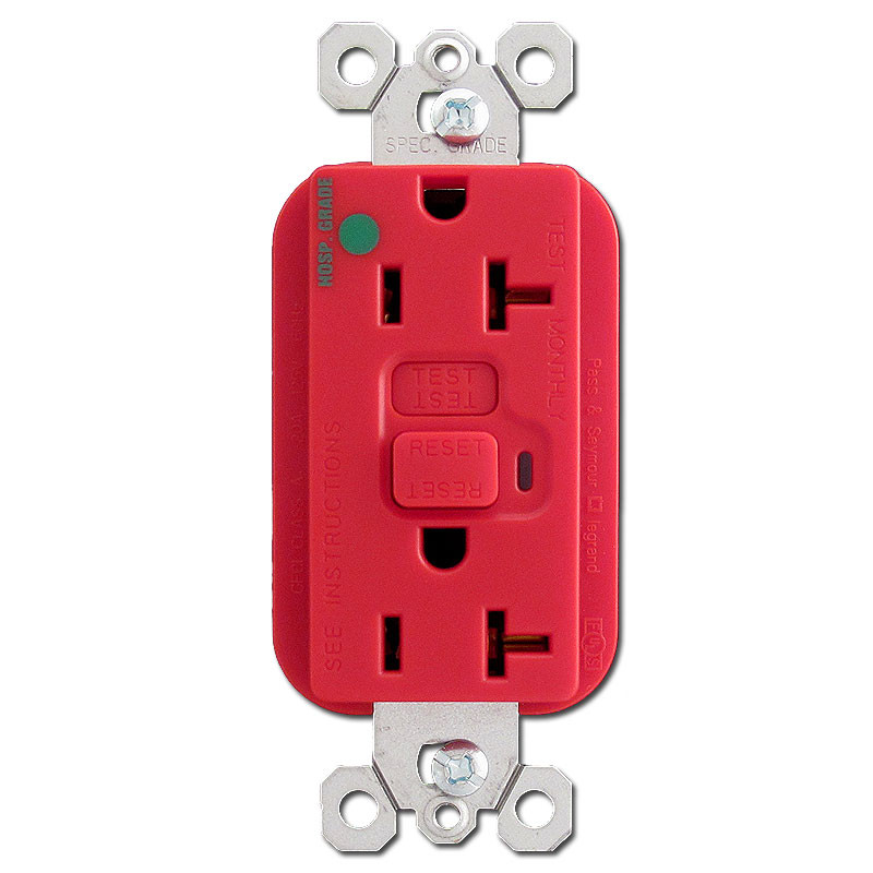 20 Amp Outlet >> Red Hospital Grade 20 Amp Gfci Outlet Kyle Switch Plates 20 Amp Outlet >> Red Hospital Grade 20 Amp Gfci Outlet Kyle Switch Plates