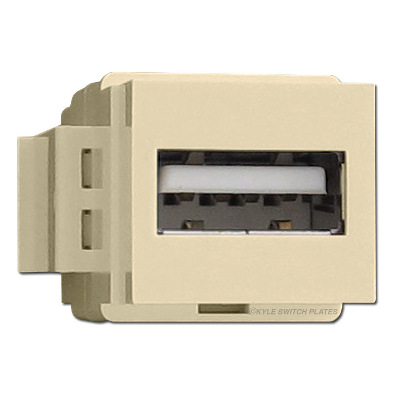 Usb Jack Modular Pass Through Adapter Leviton Ivory