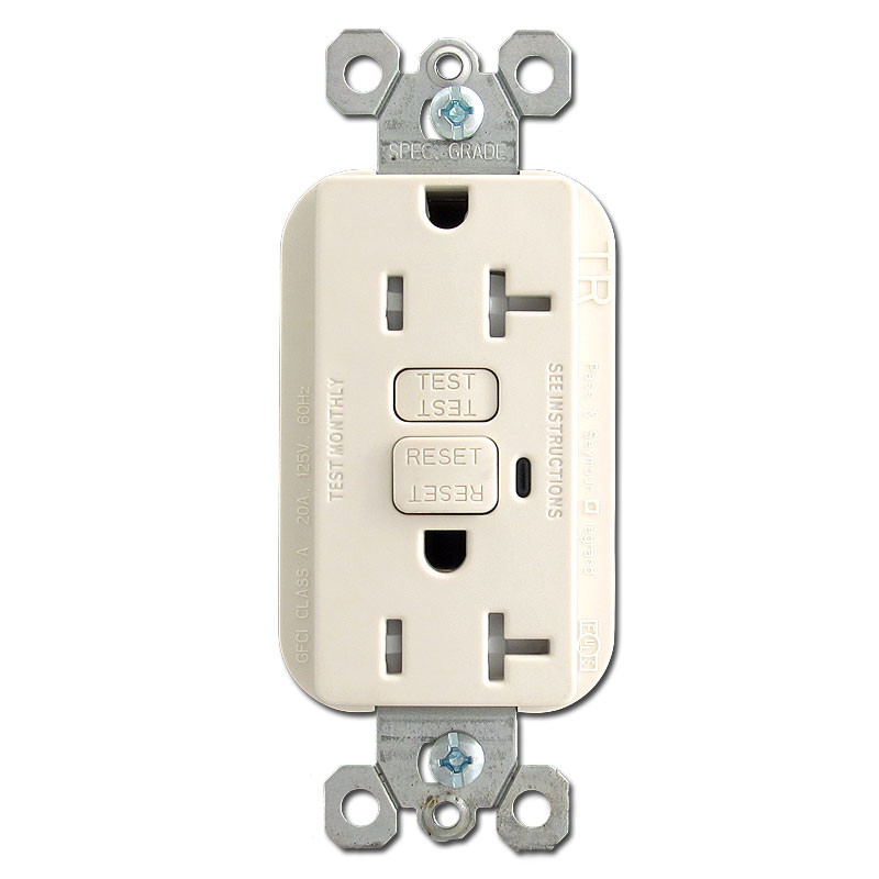 20 Amp Outlet >> Light Almond 20 Amp Gfci Tamper Resistant Receptacle Outlets 20 Amp Outlet >> Light Almond 20 Amp Gfci Tamper Resistant Receptacle Outlets