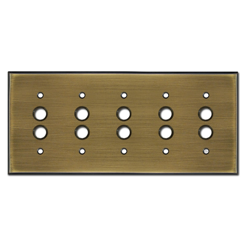5 Push Button Light Switch Cover - Antique Brass | Kyle ...
