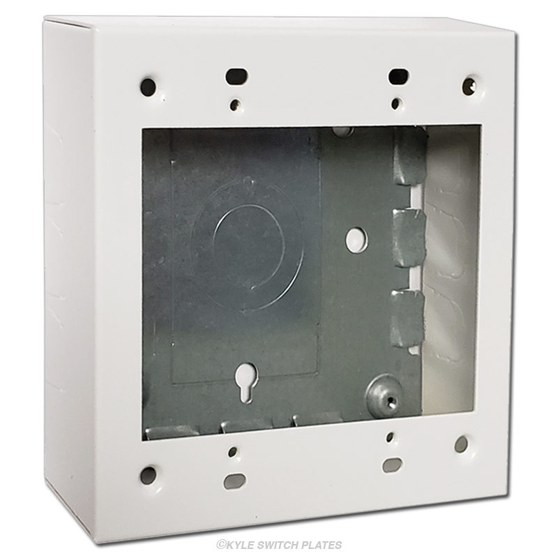 Switch & Outlet Deep Electrical Box Ring 2-Gang 1.375''