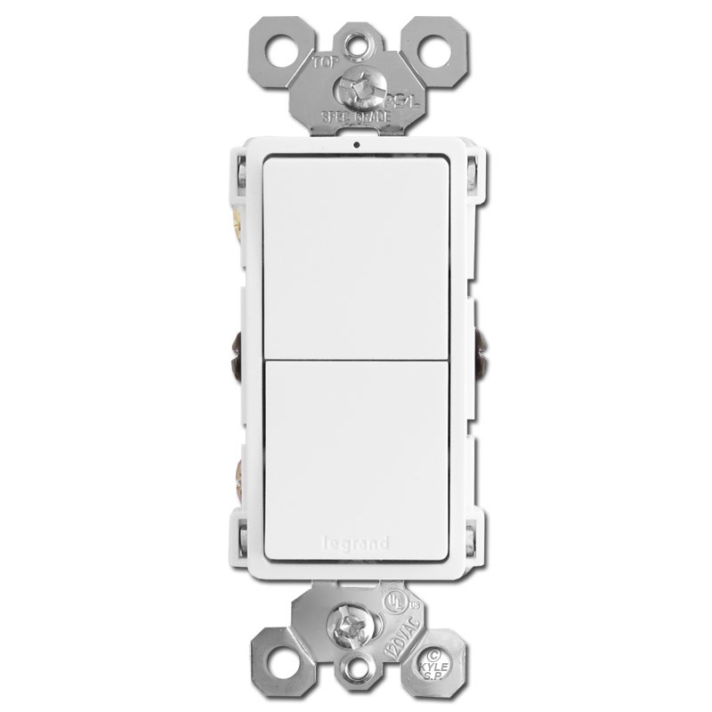Rocker Light Switch >> Double Stacked Rocker Light Switches White Rocker Light Switch >> Double Stacked Rocker Light Switches White
